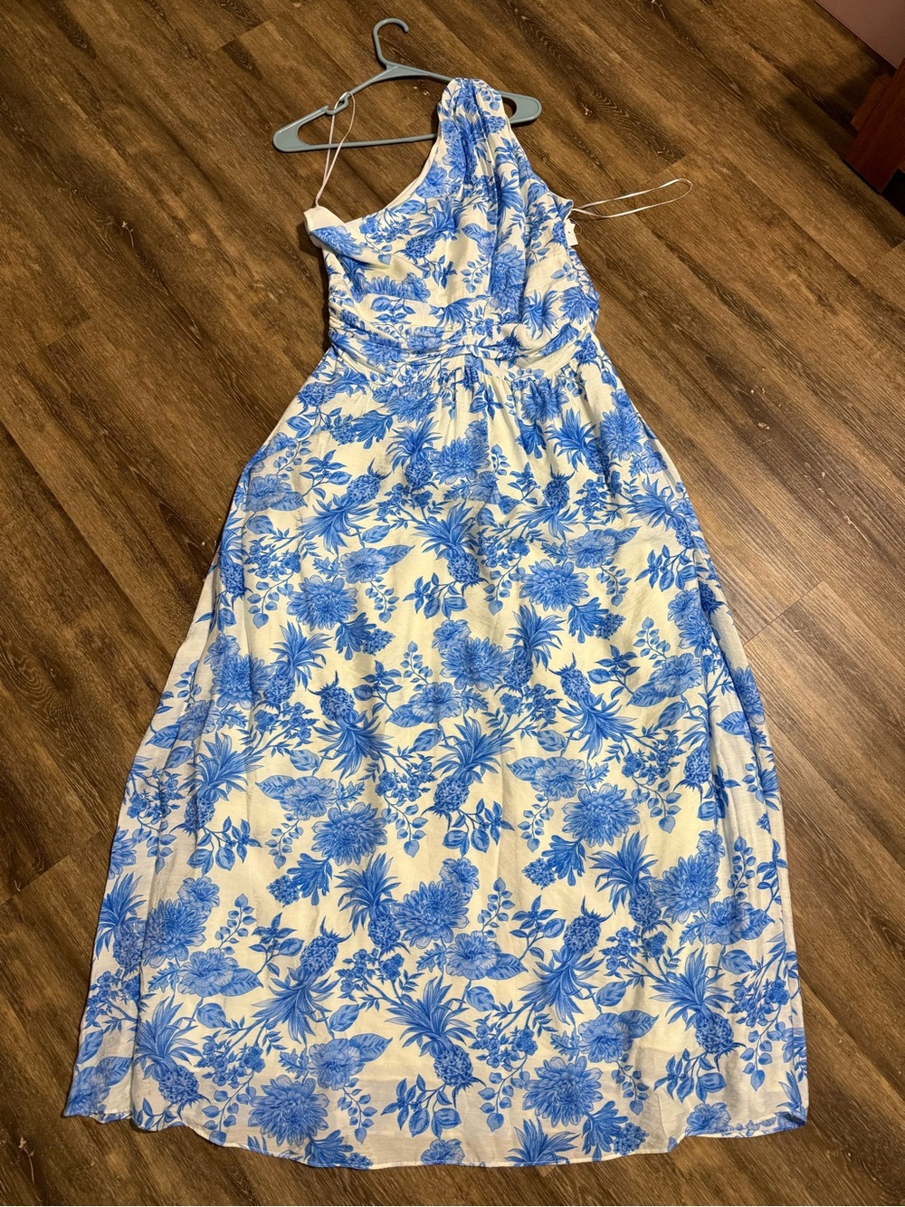 Taylor Blue and Cream Floral Dress
